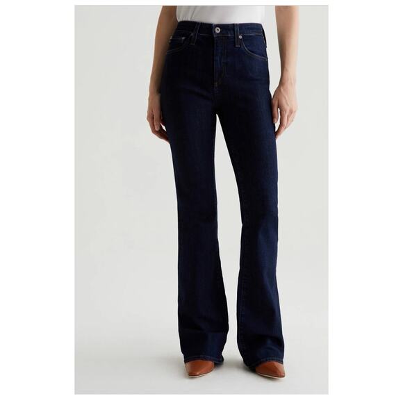 AG Adriano Goldschmied Farrah Boot High Rise Jeans 31x32 Dark Denim Retails $225 - Picture 2 of 12